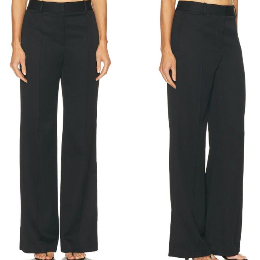 Adam Lippes wool black tailored Trousers size 6 NEW